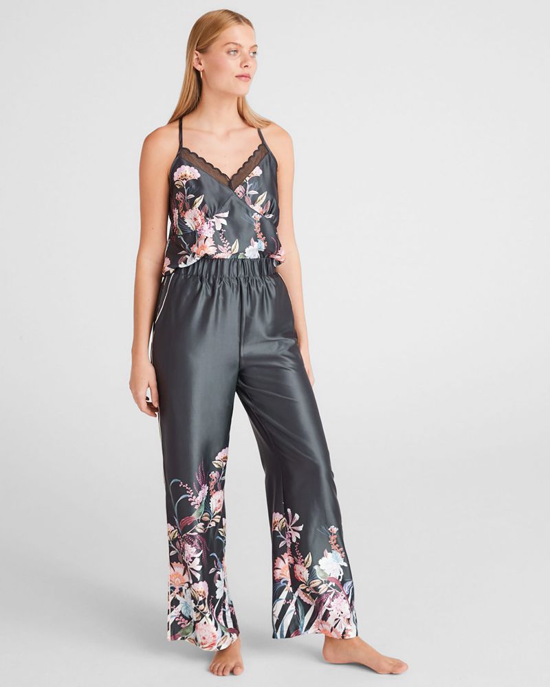 Ted Baker Rumsie Printed Satin Nattkläder Dam Olika Färger | EGJ-572380