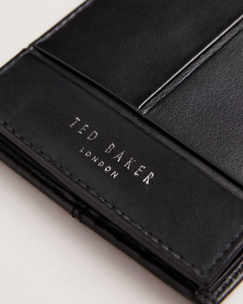 Ted Baker Samul Läder Bifold Plånbok Herr Svarta | GLJ-971623