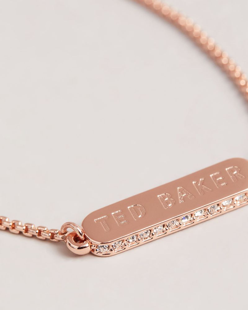 Ted Baker Saraio Sparkle Bar Bracelet Smycken Dam Rosegold | KQA-710864