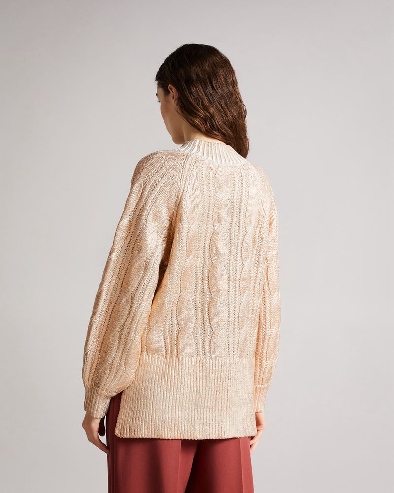 Ted Baker Sidonyy Cable Knit Stickat Dam Rosa | XPD-268945