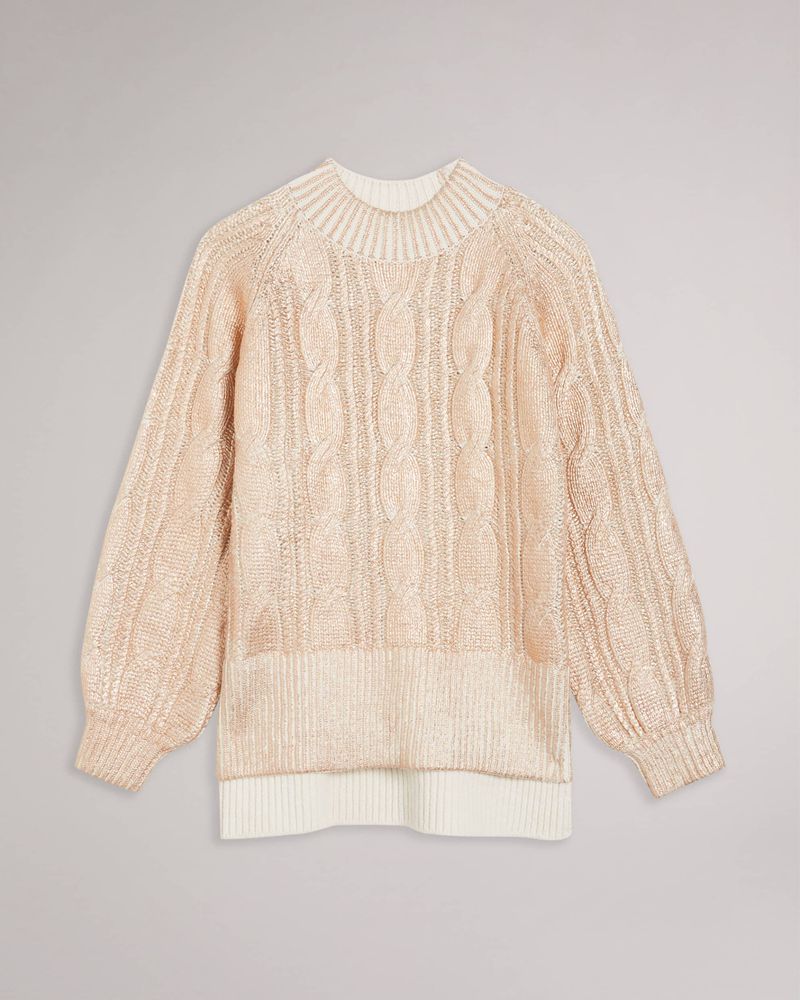 Ted Baker Sidonyy Cable Knit Stickat Dam Rosa | XPD-268945