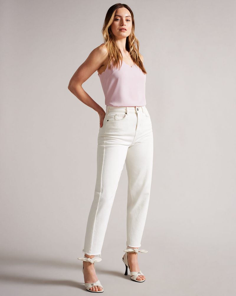 Ted Baker Siina Scallop Neckline Cami Blast Dam Rosa | KIQ-943106