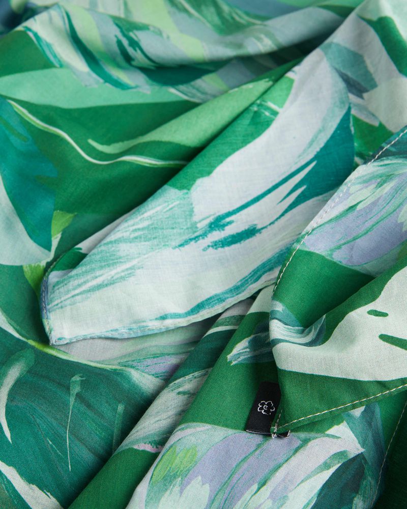 Ted Baker Solia Sunburst Leaf Beach Sarong Badkläder Dam Gröna | YNL-152430