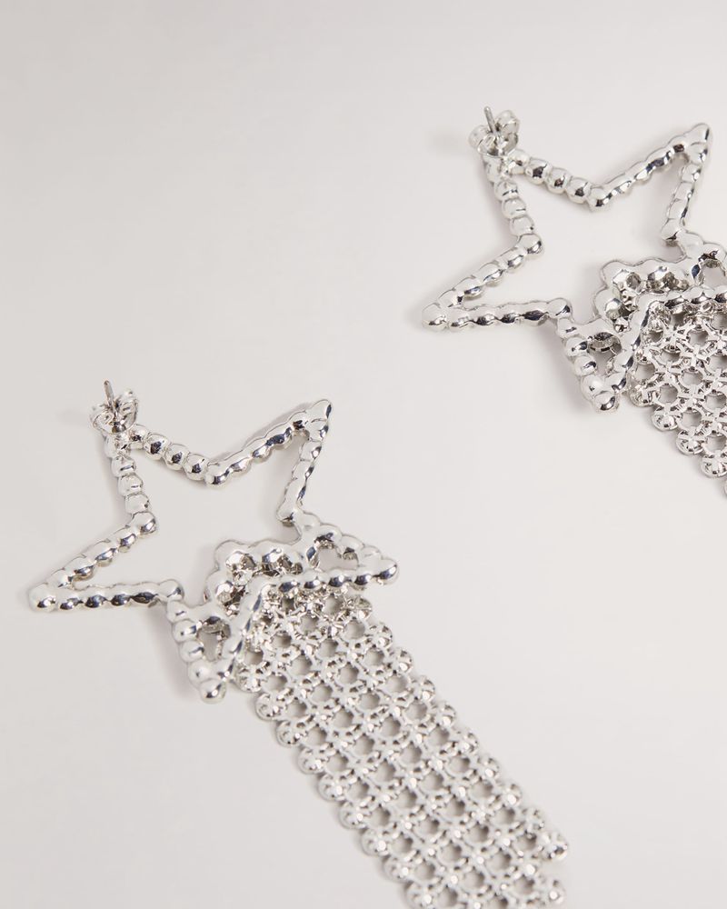 Ted Baker Stel Star Cascade Drop Earring Smycken Dam Silver | ORI-483672