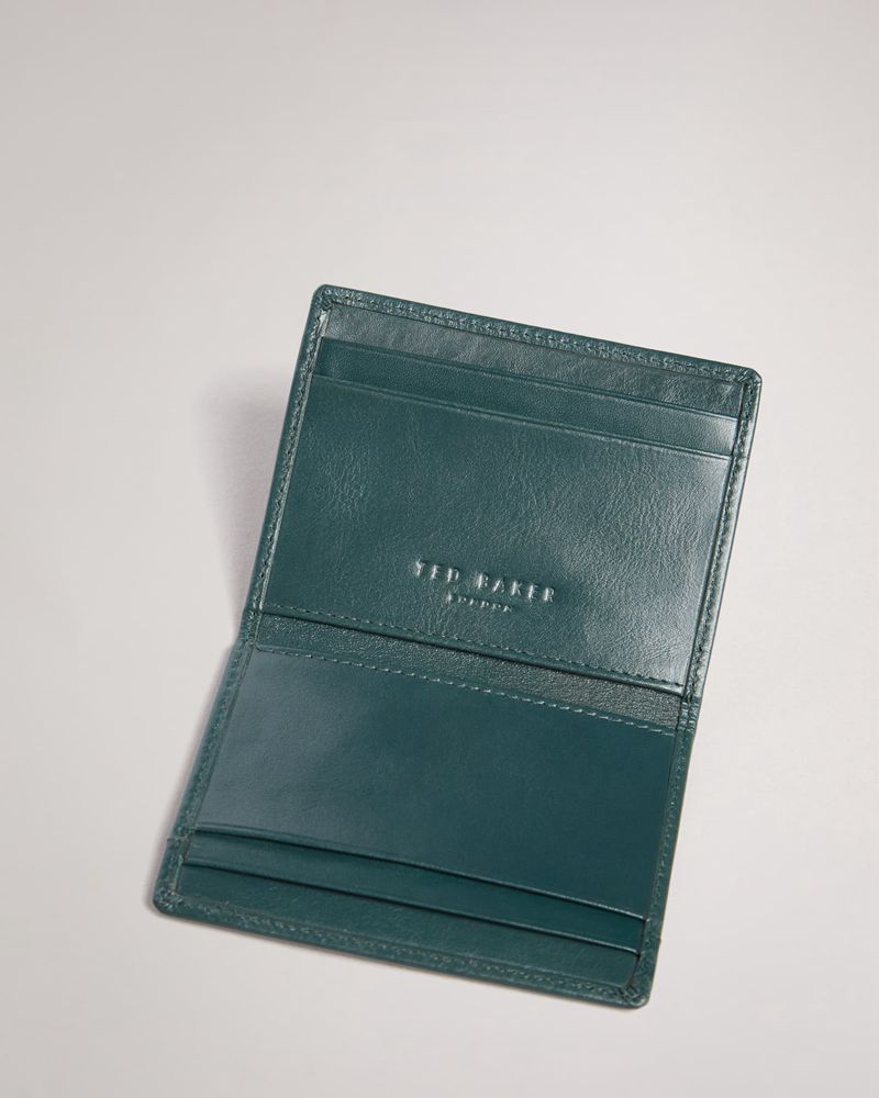 Ted Baker Stuey Läder Cardholder Plånbok Herr Gröna | XVO-465271