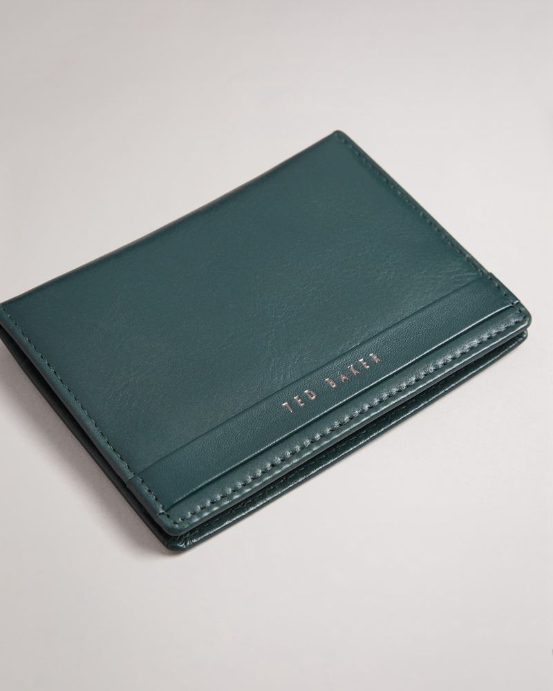 Ted Baker Stuey Läder Cardholder Plånbok Herr Gröna | XVO-465271