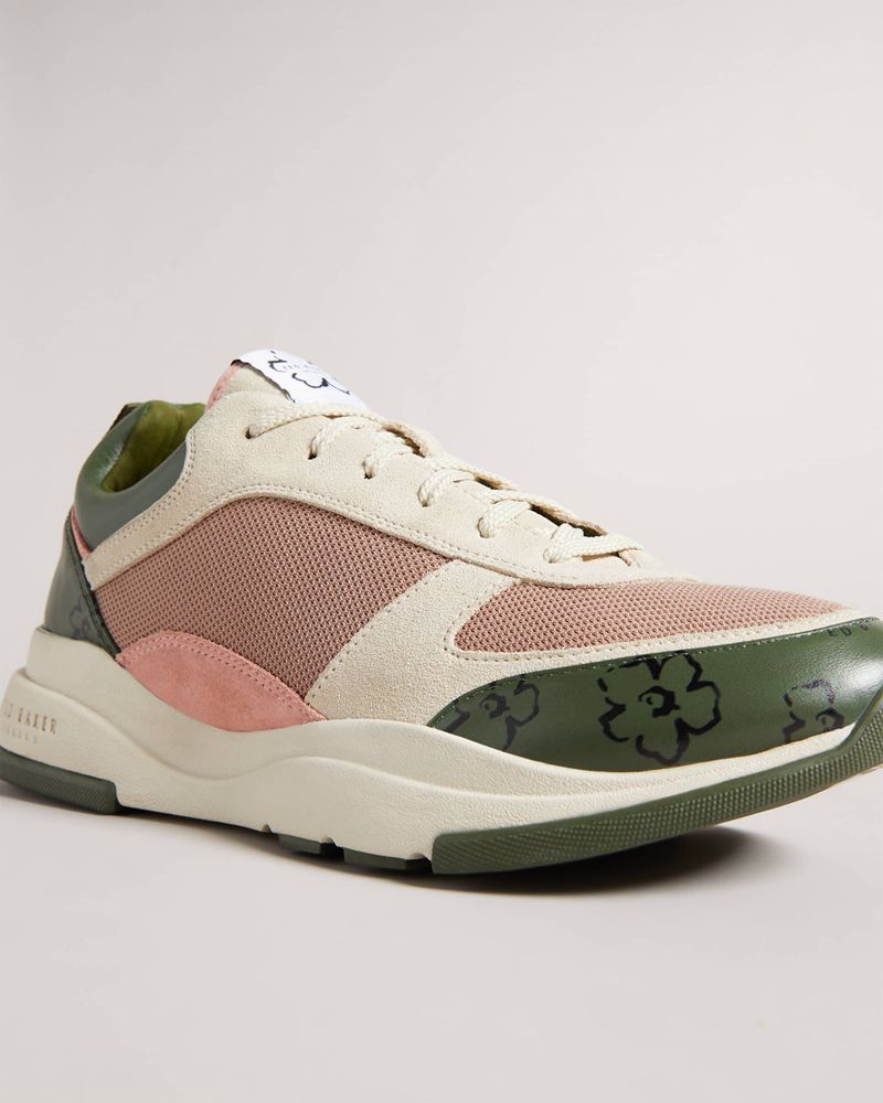 Ted Baker Tabbiy Magnolia Flower Tjock Sneakers Dam Gröna | NZR-852471