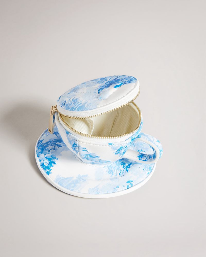 Ted Baker Teacupa New Romantic Tea Cup Charm Plånbok Dam Blå | DNR-571048