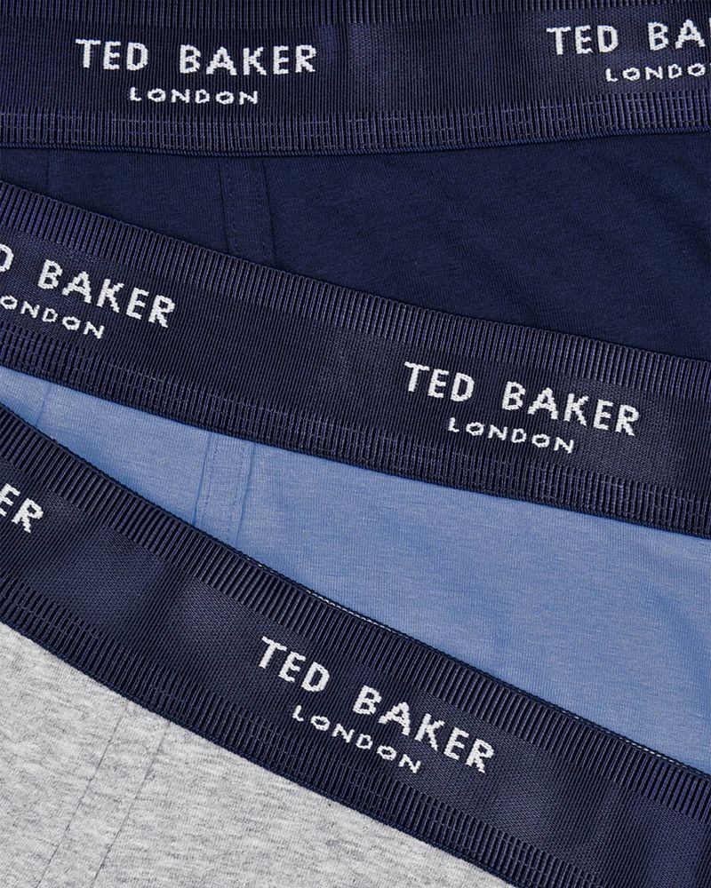 Ted Baker Truuck 3 Pack Plain Bomull Trunks Underkläder Herr Olika Färger | DEJ-195247