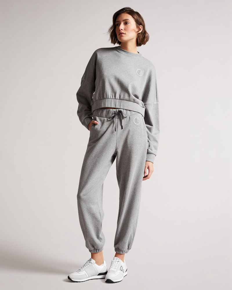 Ted Baker Ttracie Cropped Jersey Blast Dam Gray | VLO-897405