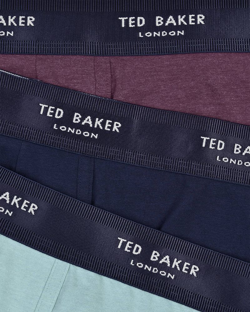 Ted Baker Tuubbe 3 Pack Plain Bomull Trunks Underkläder Herr Olika Färger | ULI-957364