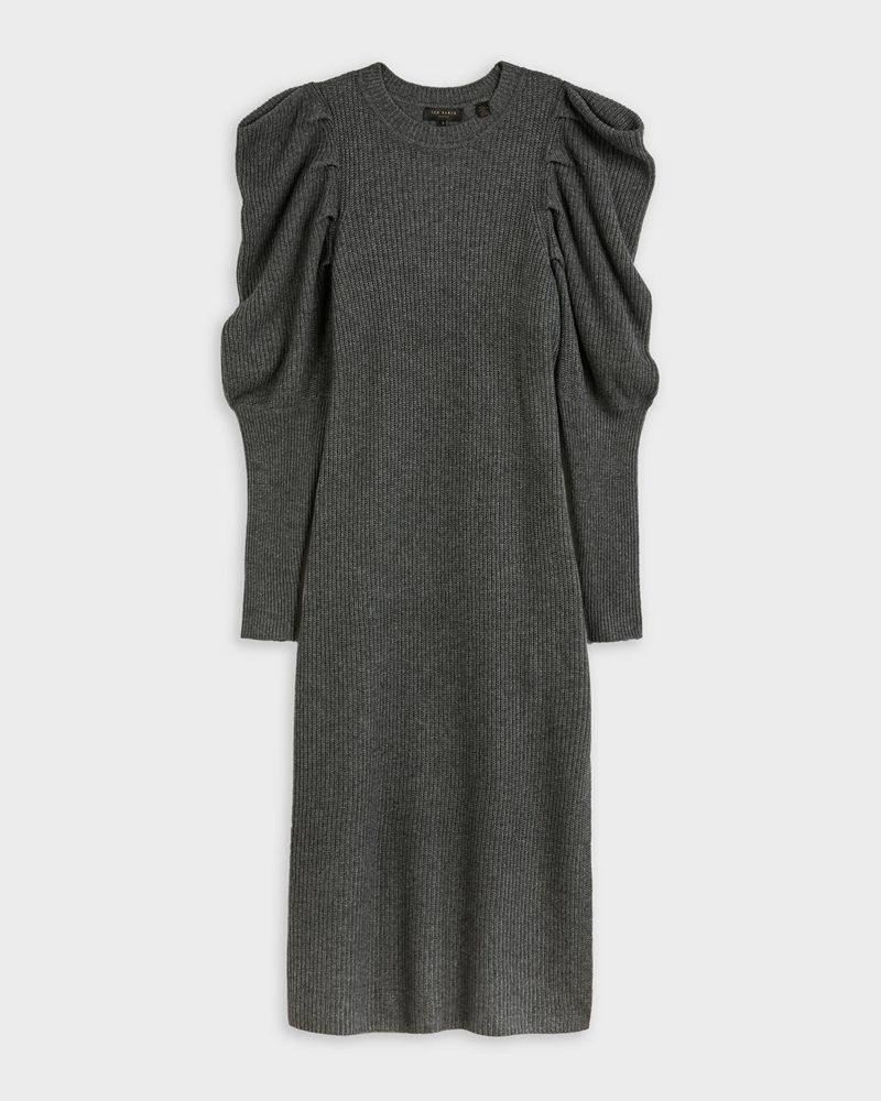 Ted Baker Vctoria Extreme Sleeve Knit Klänning Dam Gray | DFL-431965