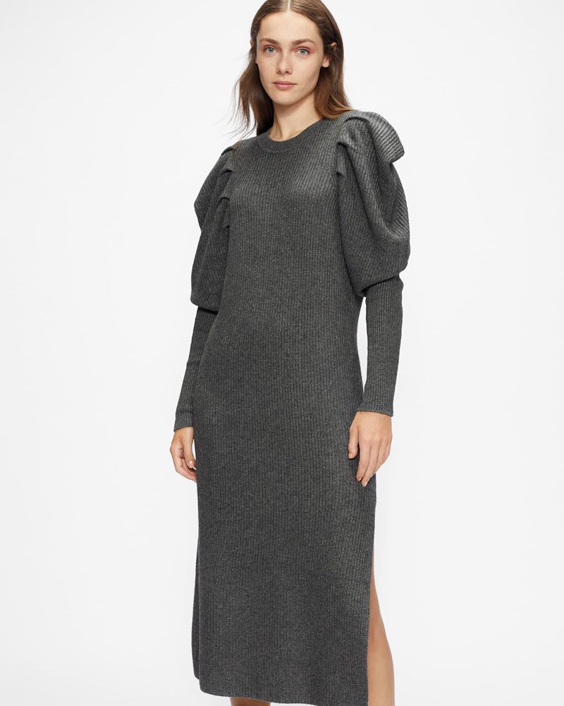 Ted Baker Vctoria Extreme Sleeve Knit Klänning Dam Gray | DFL-431965