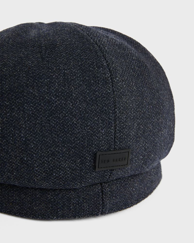 Ted Baker Ventt Textured Bakerboy Cap Hatt Herr Marinblå | WMO-784012