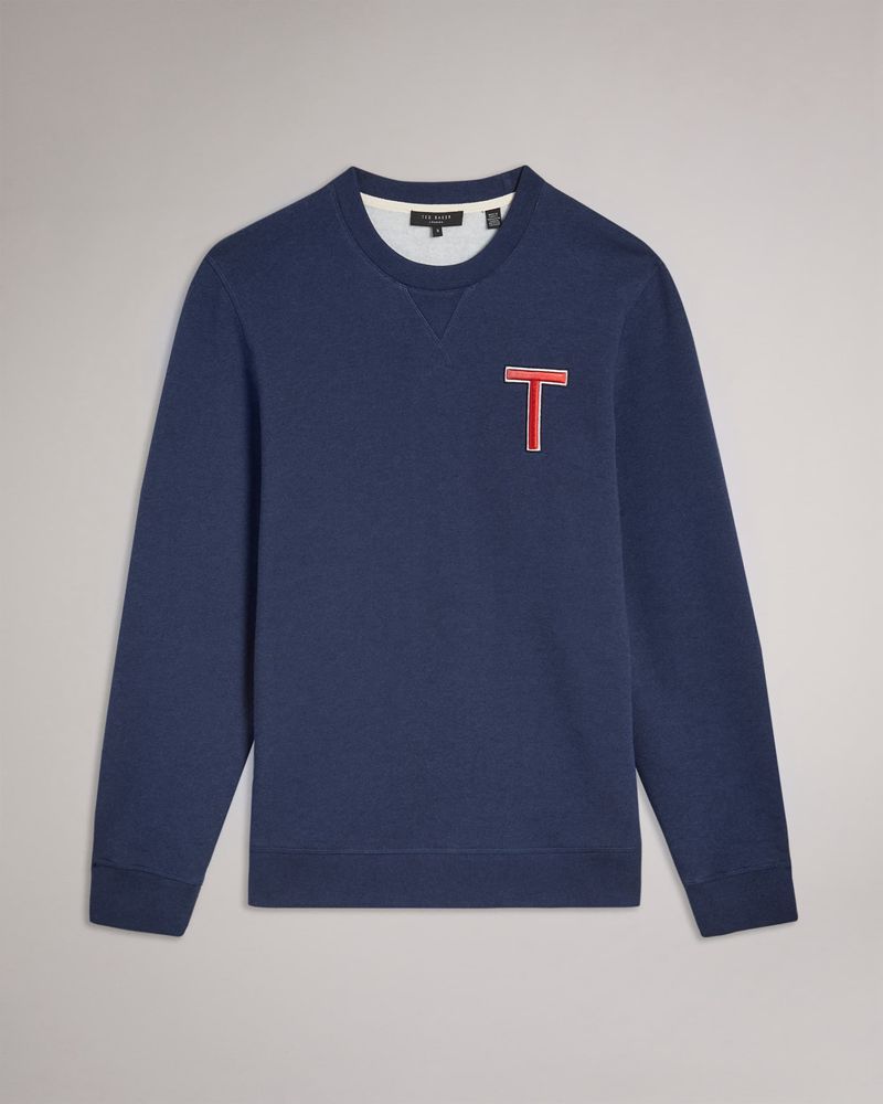 Ted Baker Welloe Ls Varsity T Blast Herr Marinblå | SVP-813926