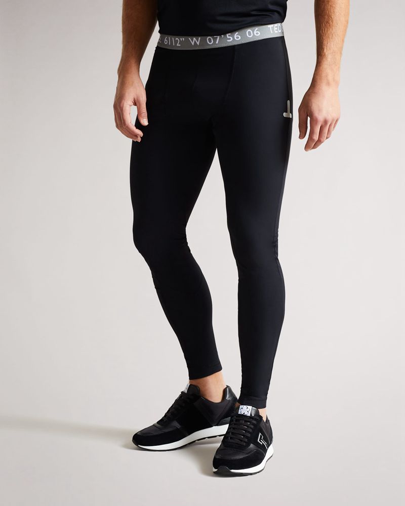 Ted Baker Wiggins Active Sport Leggings Byxor Herr Svarta | ODA-271503