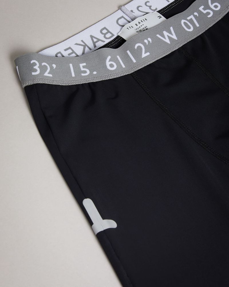 Ted Baker Wiggins Active Sport Leggings Byxor Herr Svarta | ODA-271503