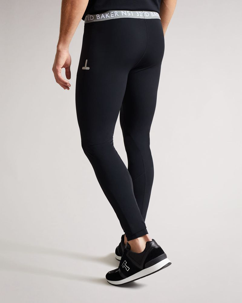 Ted Baker Wiggins Active Sport Leggings Byxor Herr Svarta | ODA-271503