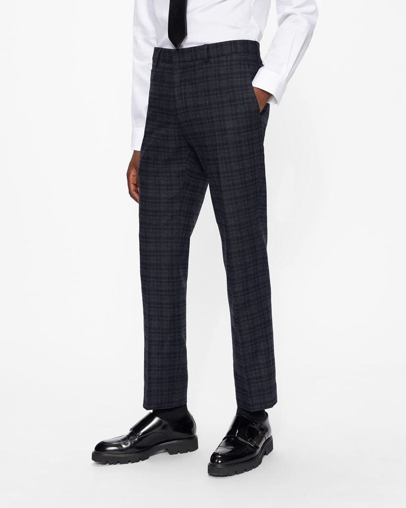 Ted Baker Zents Slim Fit Checked Kostymer Herr Charcoal | GBT-138674