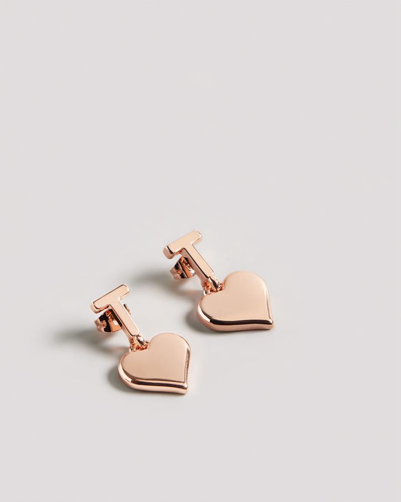 Ted Baker i Tee Heart Drop Earring Smycken Dam Rosegold | BVZ-852037