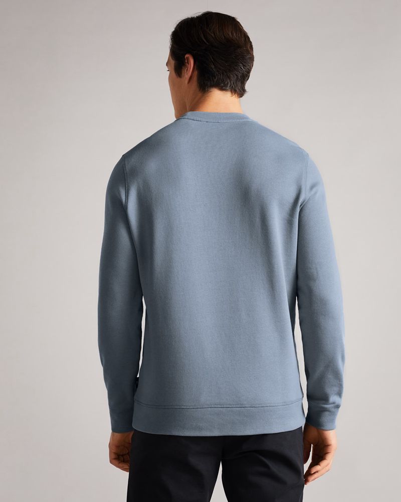 Ted Baker ton Long Sleeve Blast Herr Blå | UZI-718924