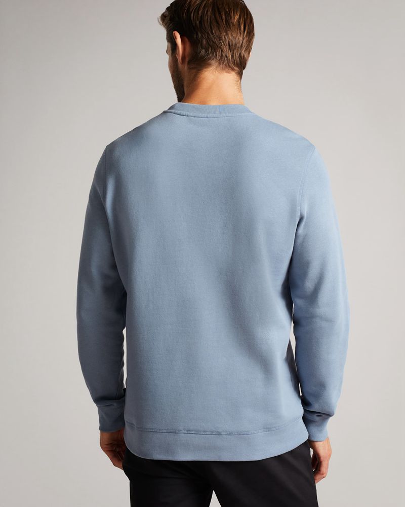 Ted Baker ton Long Sleeve Blast Herr Blå | UZI-718924