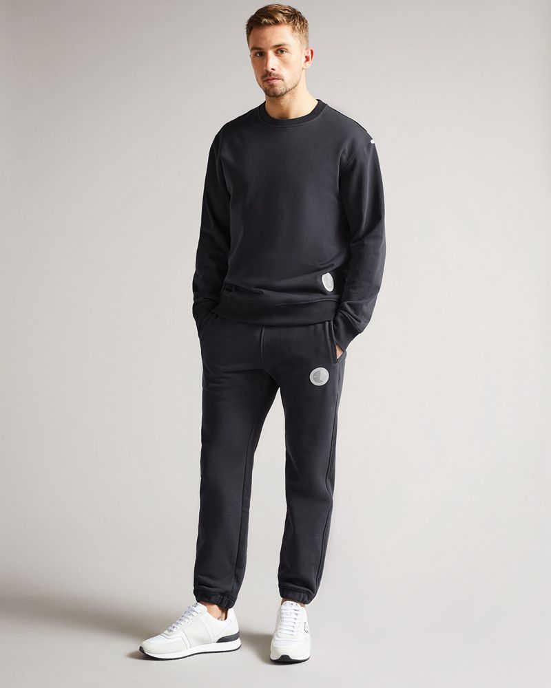 Ted Baker Akabusi Active Jersey Joggers Byxor Herr Svarta | NUV-735289