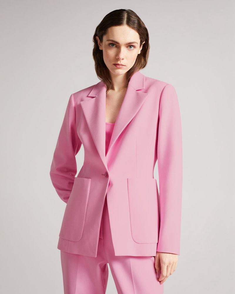 Ted Baker Aleksi Blazer With Notched Lapel Jacka Dam Rosa | VZO-340675