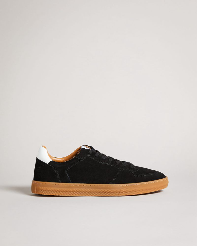 Ted Baker Barkerr Cupsole Suedes Sneakers Herr Svarta | MQG-981357