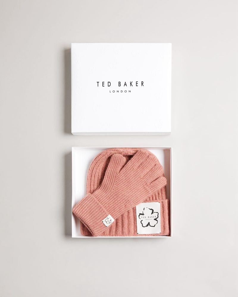 Ted Baker Britnys And Glove Set Hatt Dam Rosa | SLK-621470