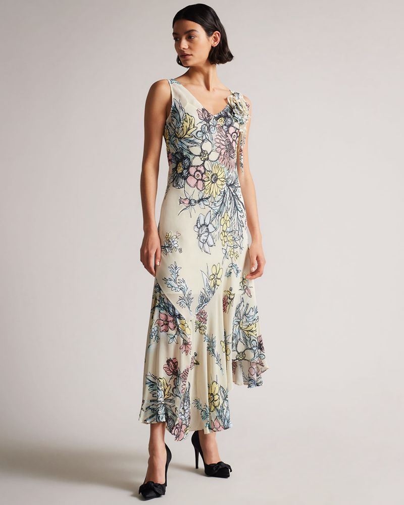 Ted Baker Cadenza Floral Sheer Klänning Dam Olika Färger | JLN-192375