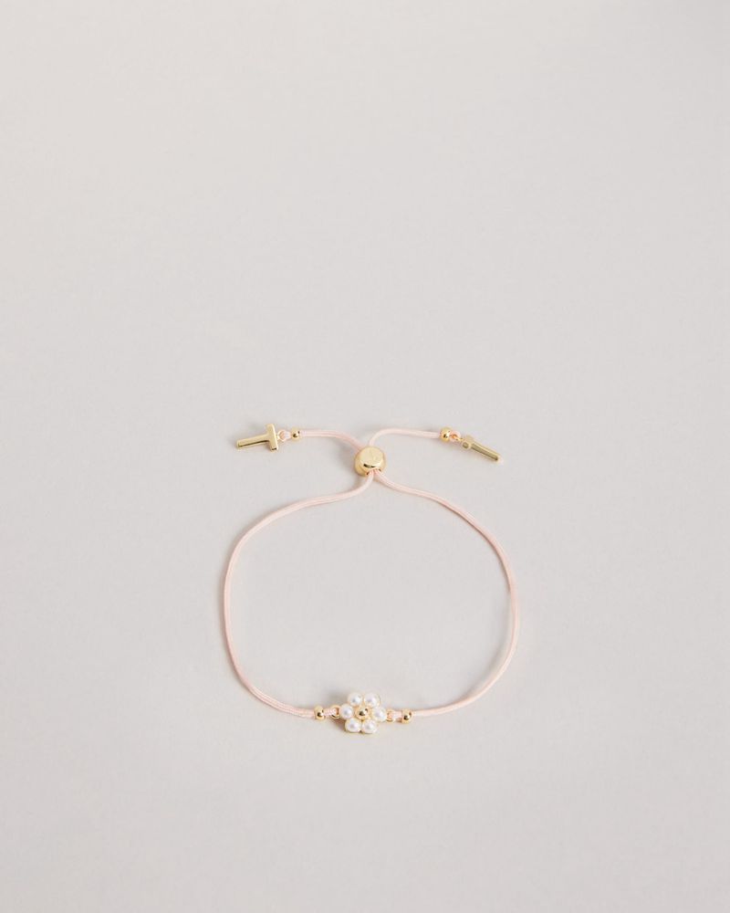 Ted Baker Darsela Daisy Pearl Cord Bracelet Smycken Dam Rosa | SLF-981352