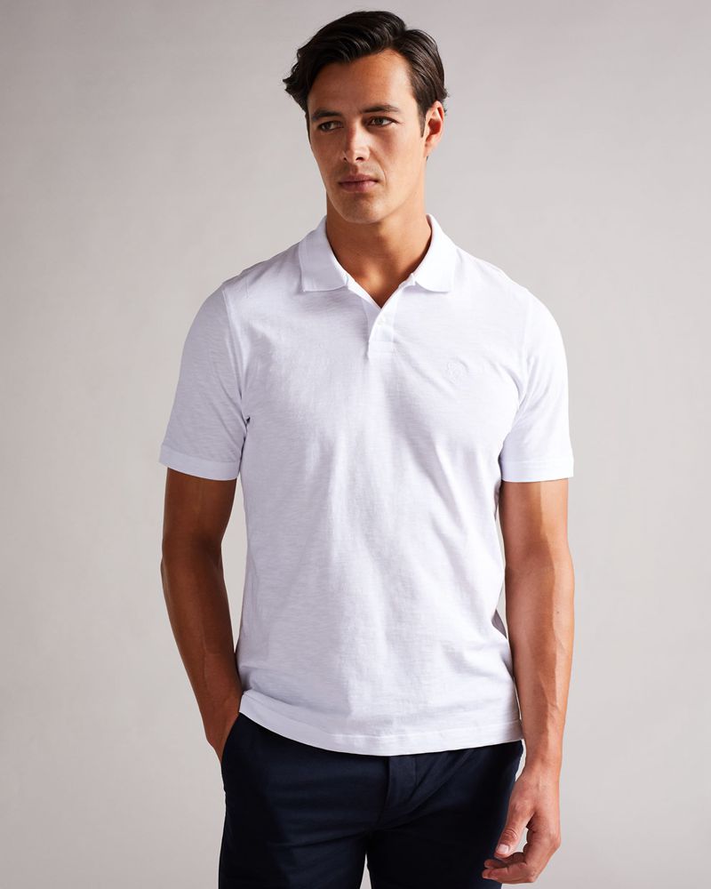 Ted Baker Delvin Sleeve Polo Blast Herr Vita | DVY-789316