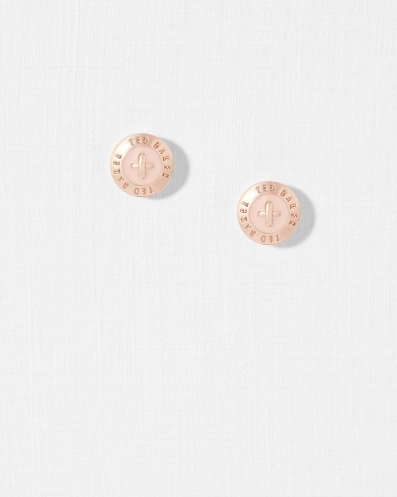 Ted Baker Eisley Enamel Button Stud Earrings Smycken Dam Rosa | ACS-015927