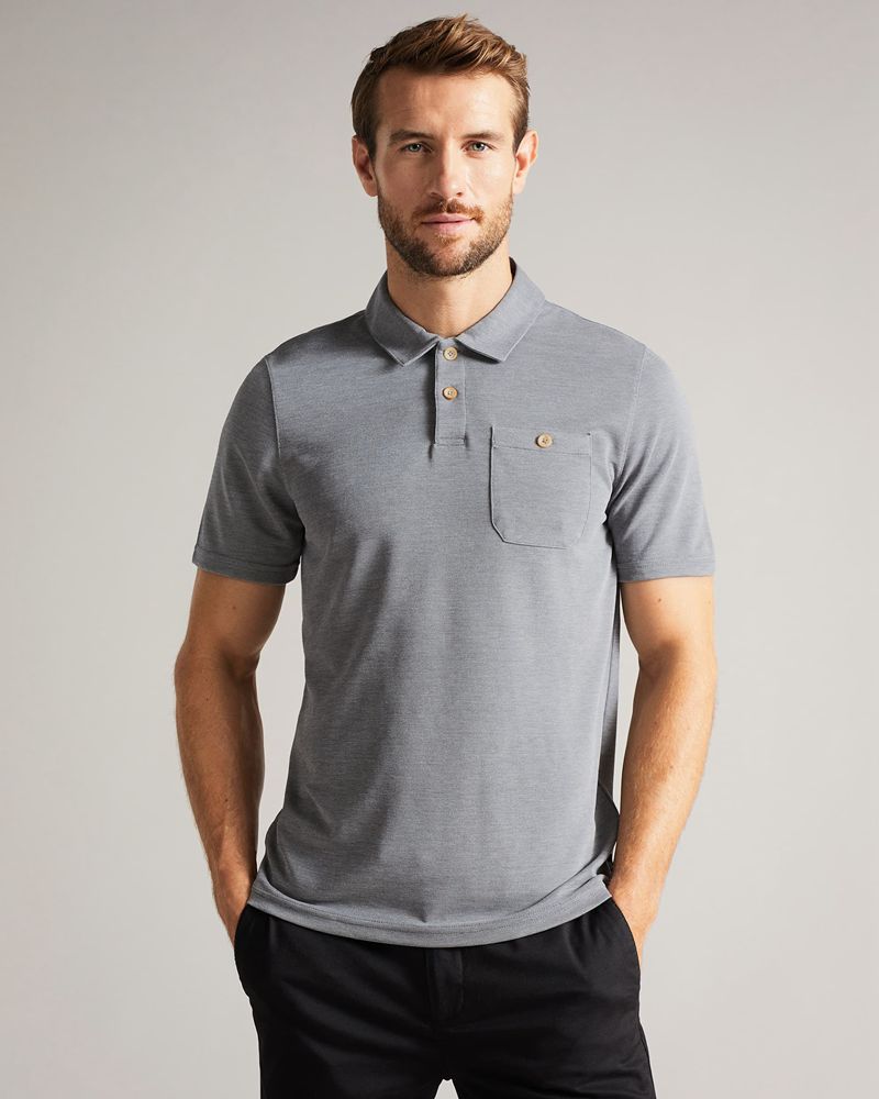 Ted Baker Hawka Ss Soft Touch Polo Blast Herr Svarta | DAI-962103