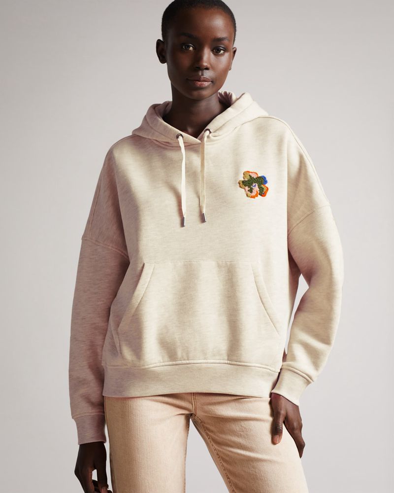 Ted Baker Karrlaa Hoodie With Flower Patch Blast Dam Vita | CLA-849521