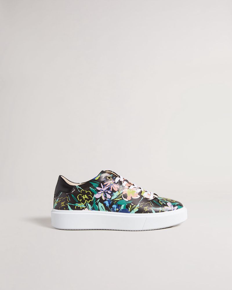 Ted Baker Lonnia Sketchy Magnolia Platforms Sneakers Dam Svarta | GXL-740821