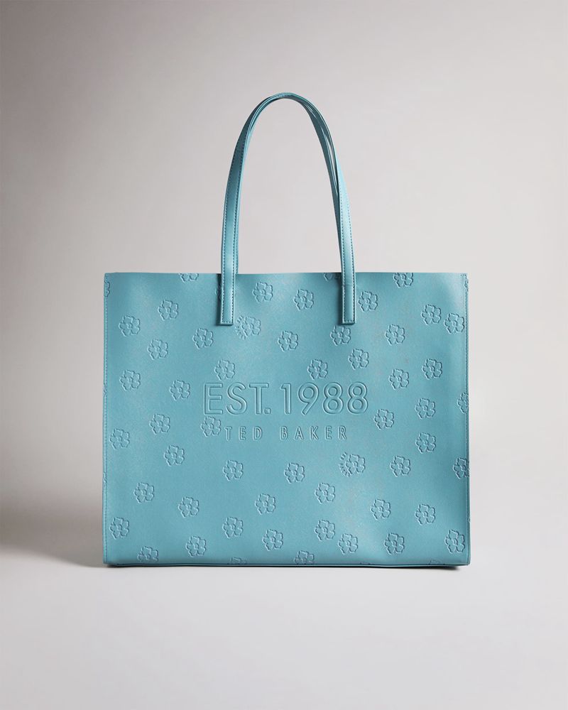 Ted Baker Luelcon Debossed Floral Icon Badkläder Dam Teal | RNF-170526