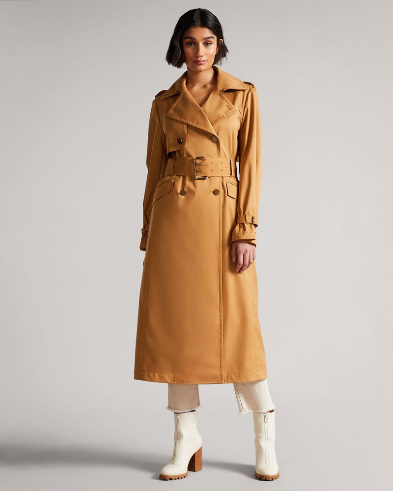 Ted Baker Maaeve Double Faced Lätta Trench Rockar Dam Bruna | VHG-805467