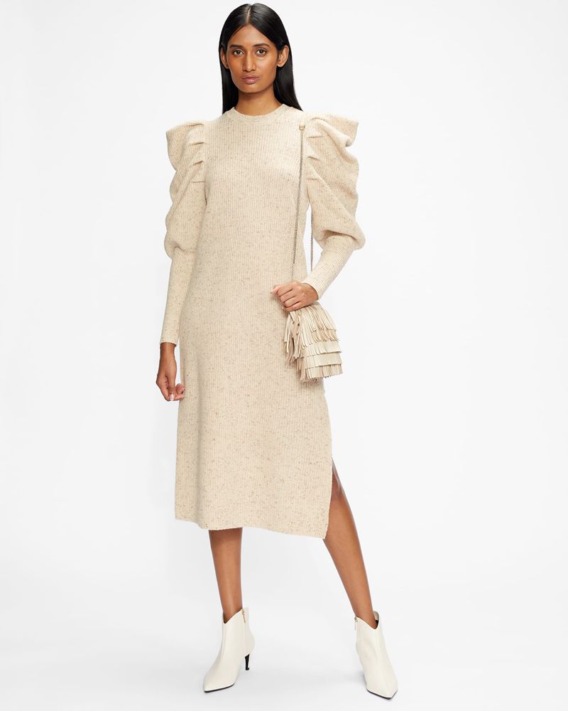 Ted Baker Marniaa Extreme Sleeve Knit Klänning Dam Bruna | UON-475138