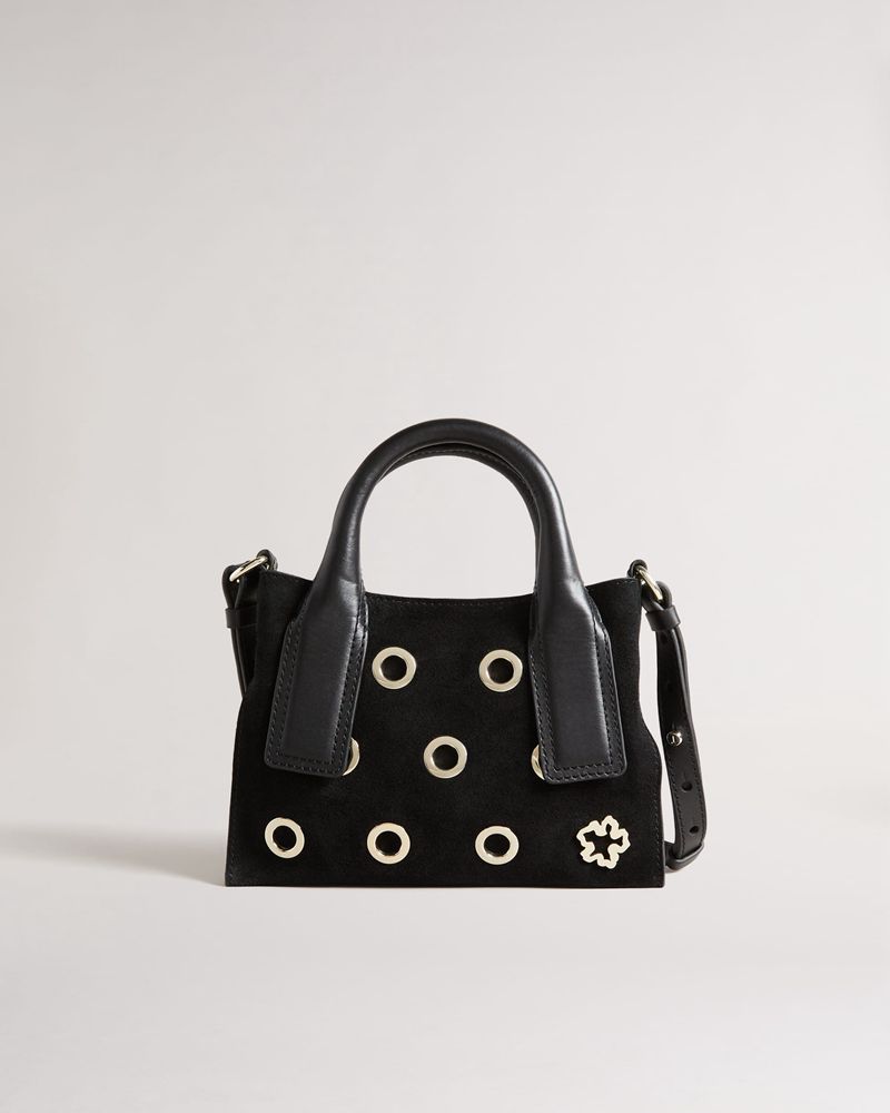 Ted Baker Mayzii Eyelet Detail Mini Grab Tote Väska Dam Svarta | WZJ-791462