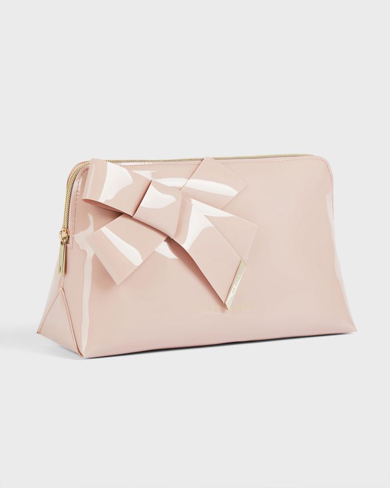 Ted Baker Nicco Knot Bow Wash Sminkväska Dam Rosa | VJT-985264