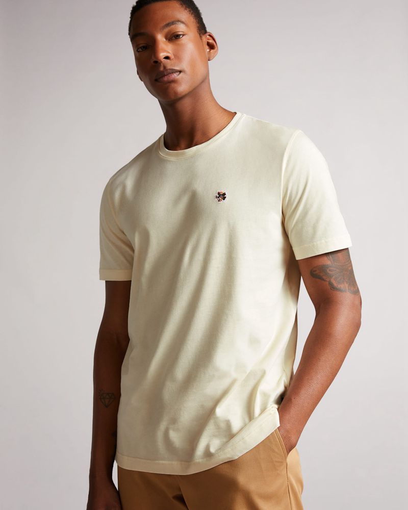 Ted Baker Oxford Sleeve T Blast Herr Natural | CRV-289436