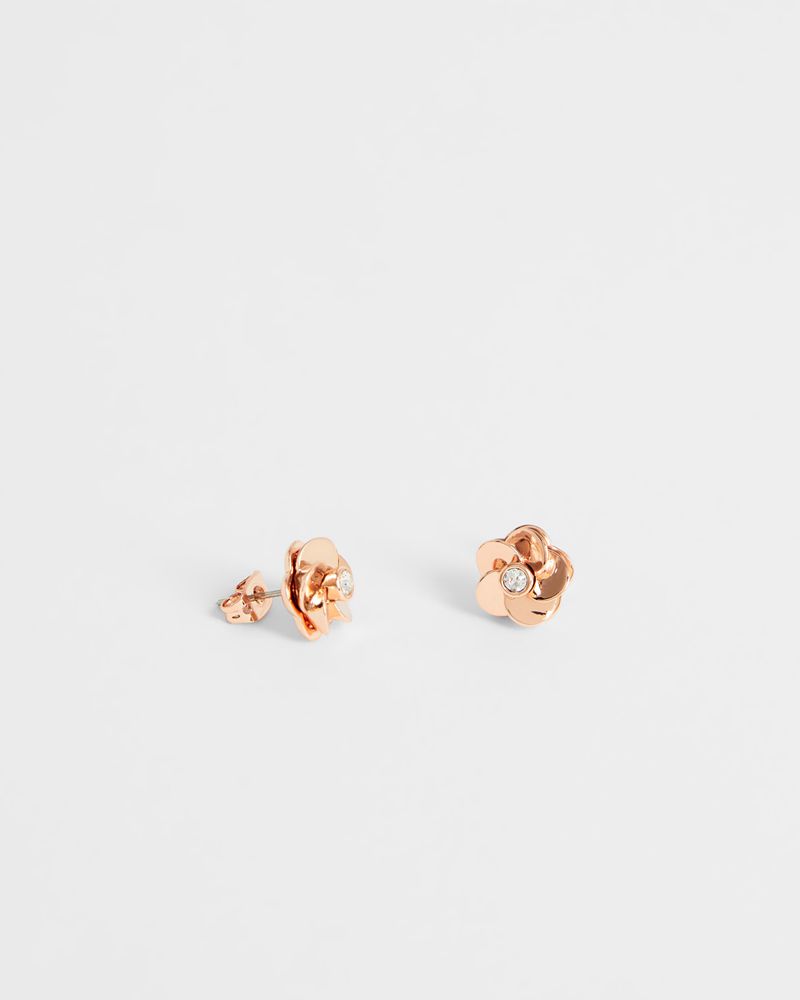 Ted Baker Pelipa Floral Stud Earrings Smycken Dam Rosegold | QGB-403298