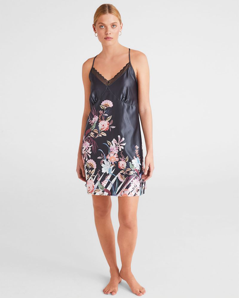 Ted Baker Remsie Printed Satin Chemise Nattkläder Dam Olika Färger | DPR-832507