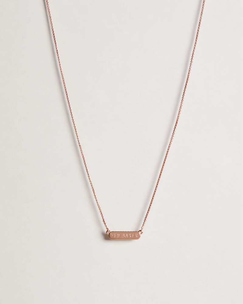 Ted Baker Scarl Sparkle Bar Pendant Smycken Dam Rosegold | QGB-426018