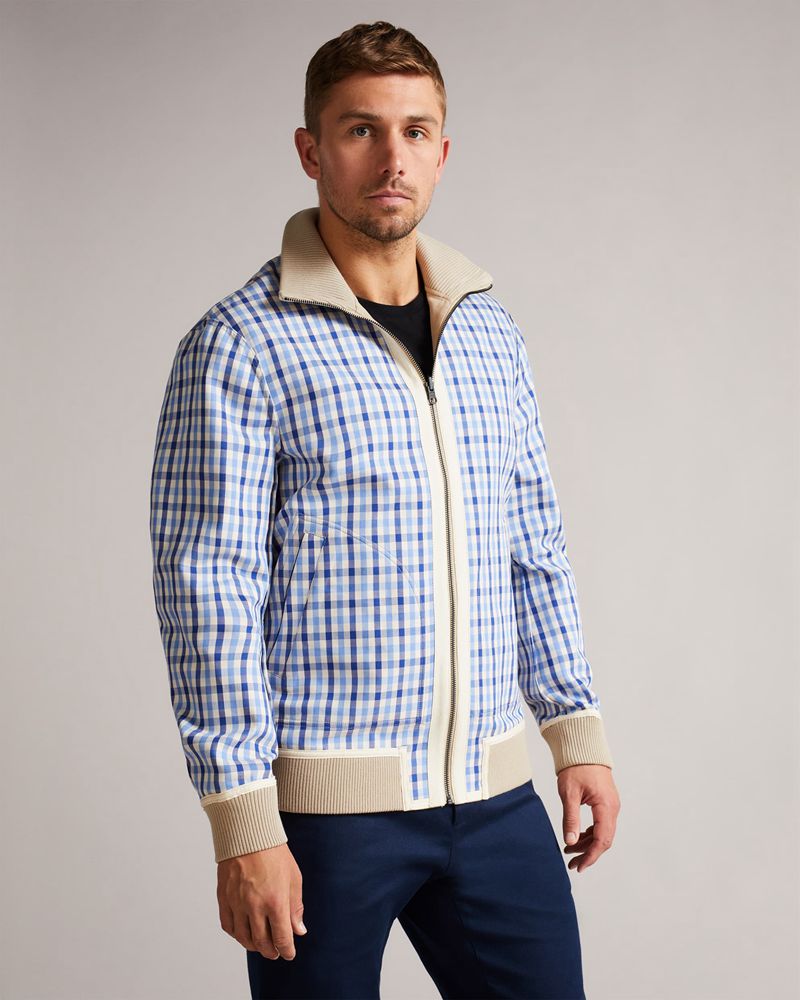 Ted Baker Scotby Reversible Harrington Jacka Herr Vita | DKE-932615