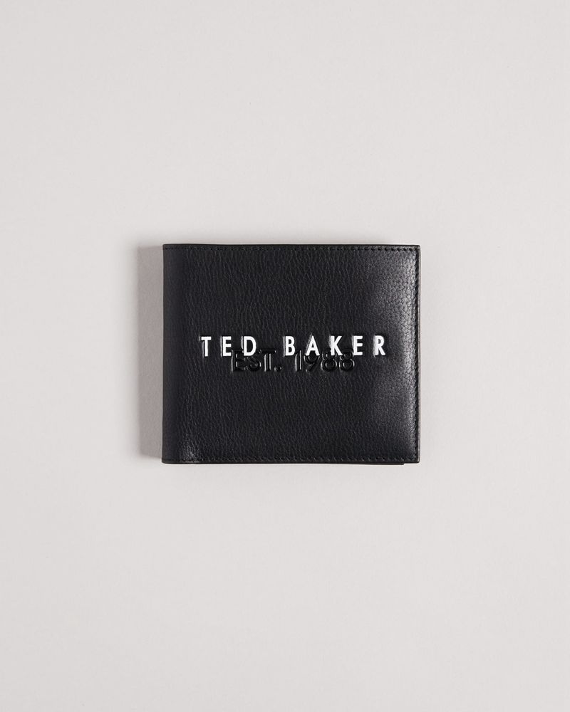 Ted Baker Shaun Bifold With Rubberised Branding Plånbok Herr Svarta | UZL-215468