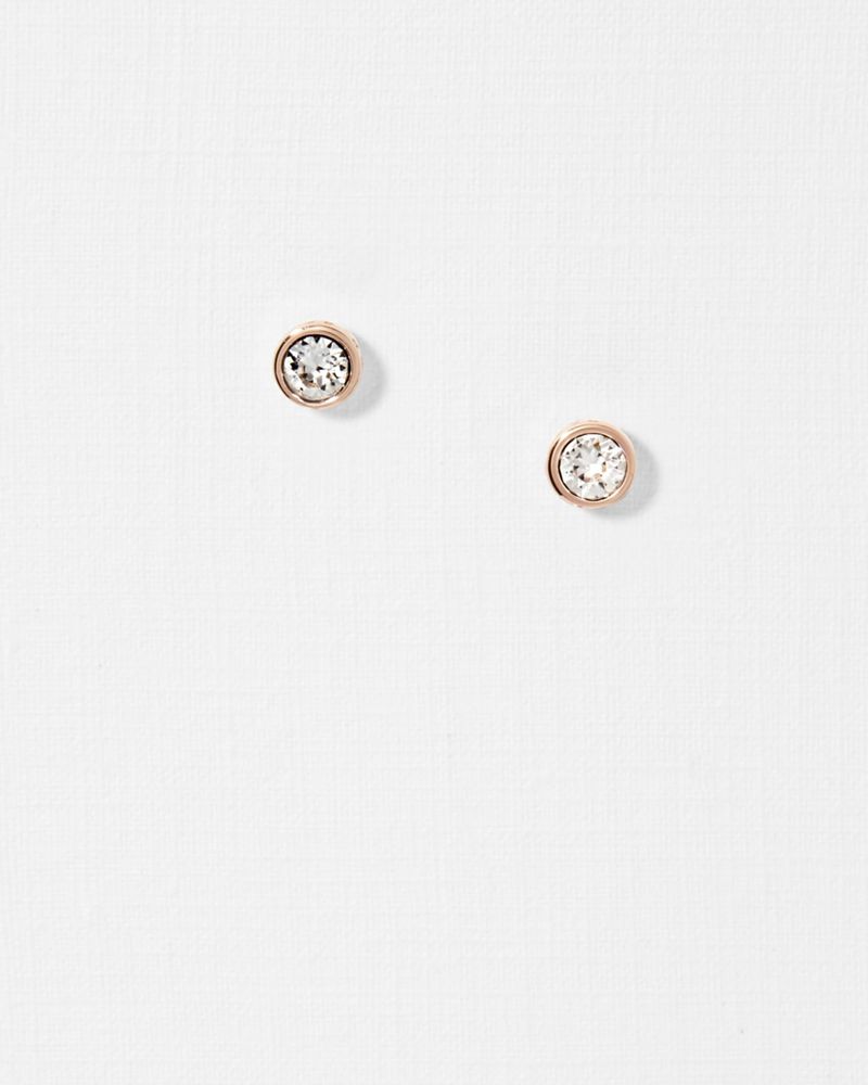 Ted Baker Sinaa Round Stud Earrings Smycken Dam Rosegold | ANJ-295817