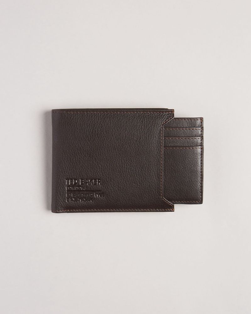 Ted Baker Steven Embossed Branded Card Holder Gift Set Plånbok Herr Bruna | ITC-394621